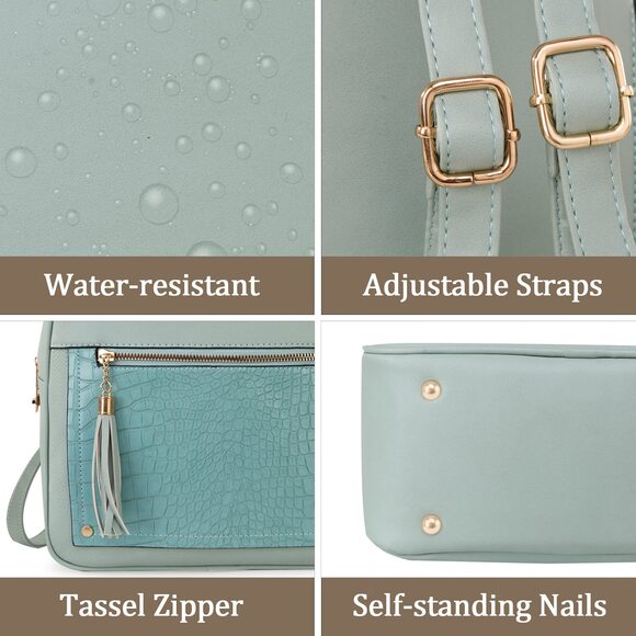 5658 Medium Backpack Purse Anti Theft Backpack with Secured Zipper & Tassel main image 7
